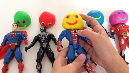 Superhero Compilation Smiley Face Play Doh Finger Family Songs Fun For Kids Learn Colors