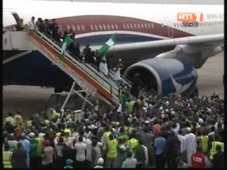 Football/CAN 2013: L'équipe  victorieuse des Super Eagles du Nigéria ,accueillie à Lagos