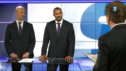 Thierry Omeyer et Didier Dinart sur le plateau de TLS