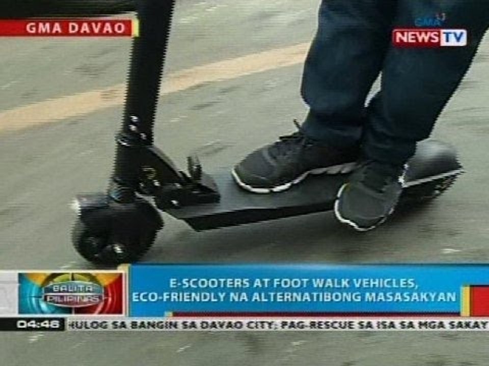 E-scooters at foot walk vehicles sa Davao City,...