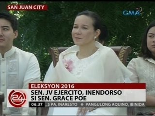 24Oras: Sen. JV Ejercito, inendorso si Sen. Grace Poe