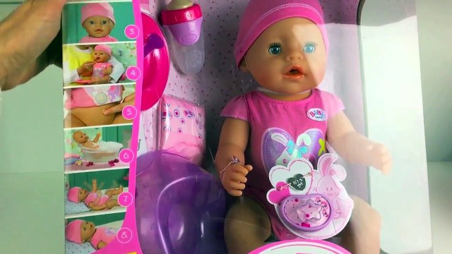 BABY GAAT IN BAD BABY BORN POP EN BADJE MET DOUCHE EN ECHT WATER LUIER VERSCHONEN SPEELGOED FILMPJE