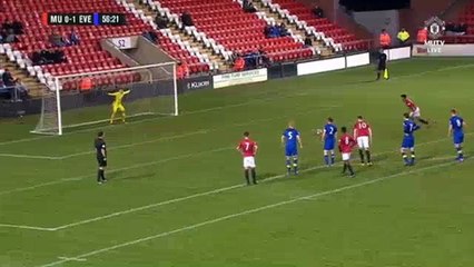 1-1 Demetri Mitchell Penalty Goal - Manchester United U23 vs Everton U23 - Premier League 2 - 30.01.2017 HD