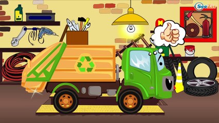 The Yellow Tow Truck and Friends - Service Vehicles. Little Cars & Trucks Cartoon for kids