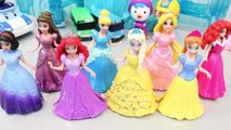 점토 플레이도우 클레이 디즈니 공주 인형 겨울왕국 엘사 타요 폴리 뽀로로 장난감 Play Doh Disney Princess Dress Up Magic Clip Doll Toys
