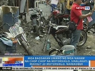 NTG: Mga bagsakan umano ng mga nakaw na chop-chop na motorsiklo sa Laguna, sinalakay