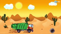 The Fire Truck helped The Garbage Truck in the desert. Trucks Cartoons for children 15 Episode