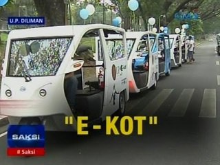 Saksi: De-bateryang E-Kot, papasada sa UP Diliman kahit sa gabi