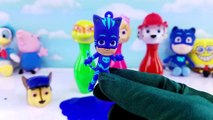 Learn Colors Paw Patrol Teenage Mutant Ninja Turtles Slime Bowling Pins Toy Surprises