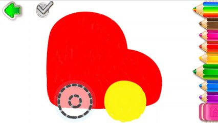 Drawing and painting a colorful beautiful tiny car