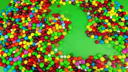 Learn To Count with Candy Numbers! Surprise Eggs Filled with Smarties Skittles and Candy Circles