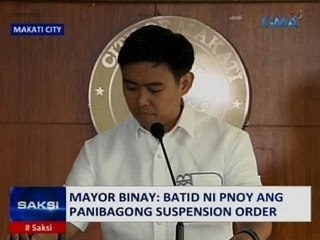 Panibagong pagsuspinde ng Ombudsman kay Mayor Binay, kaugnay naman sa Makati Science H.S.