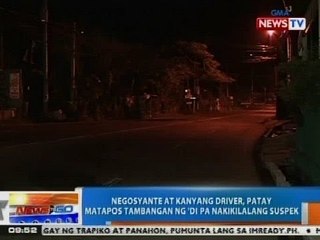 NTG: Negosyante at kanyang driver, patay matapos tambangan sa Calamba, Laguna