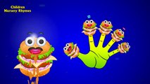 Finger Family Children Nursery Rhymes Burger Cartoons | Finger Family Nursery Rhymes For Children