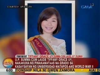 UB: Panayam kay Tiffany Grace Uy, Summa Cum Laude, UP Diliman