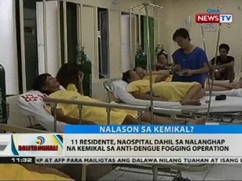 11 residente, naospital dahil sa nalanghap na kemikal sa anti-dengue fogging operation