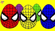Surprise eggs unboxing Rainbow Spider Man Dinosaurs and Superheroes SpongeBob eggs