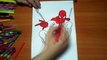 Spiderman New Coloring Pages for Kids Colors Superheroes Coloring colored markers felt pens pencils