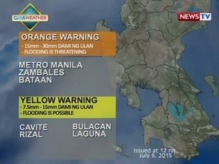 BT: Weather update as of 12:20 p.m. (July 06, 2015)