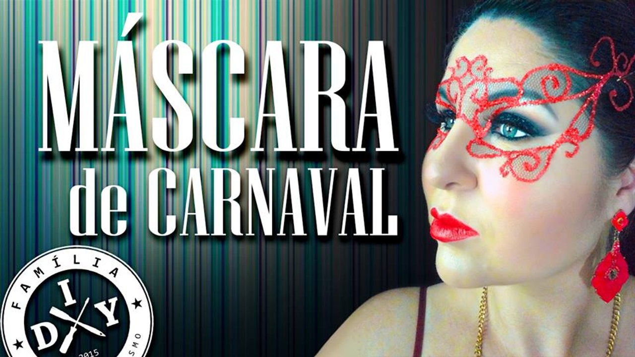 MÁSCARA DE CARNAVAL- FAMÍLIA DIY - COLA GLITER