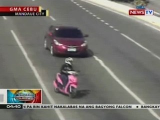 Hulicam: Motorsiklo, bumangga sa isang kotse sa Mandaue City