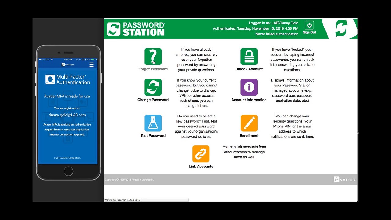 Password Station Multi-Factor-Authentication Biometrics