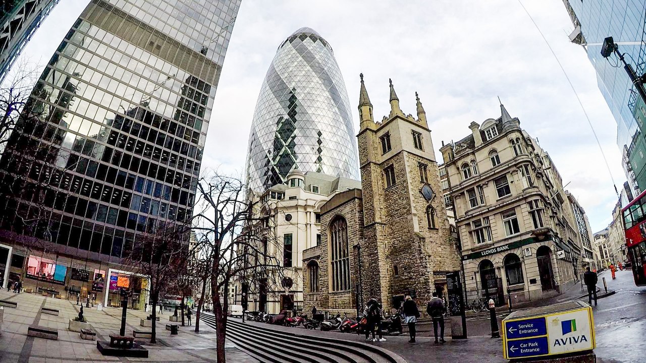 A Walk Around the City of London and Its Iconic Buildings. From the Bank of England to Liverpool Street Station