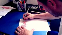 How to write Calligraphy Masters with Pilot Parallel Pens by Mr.Kams