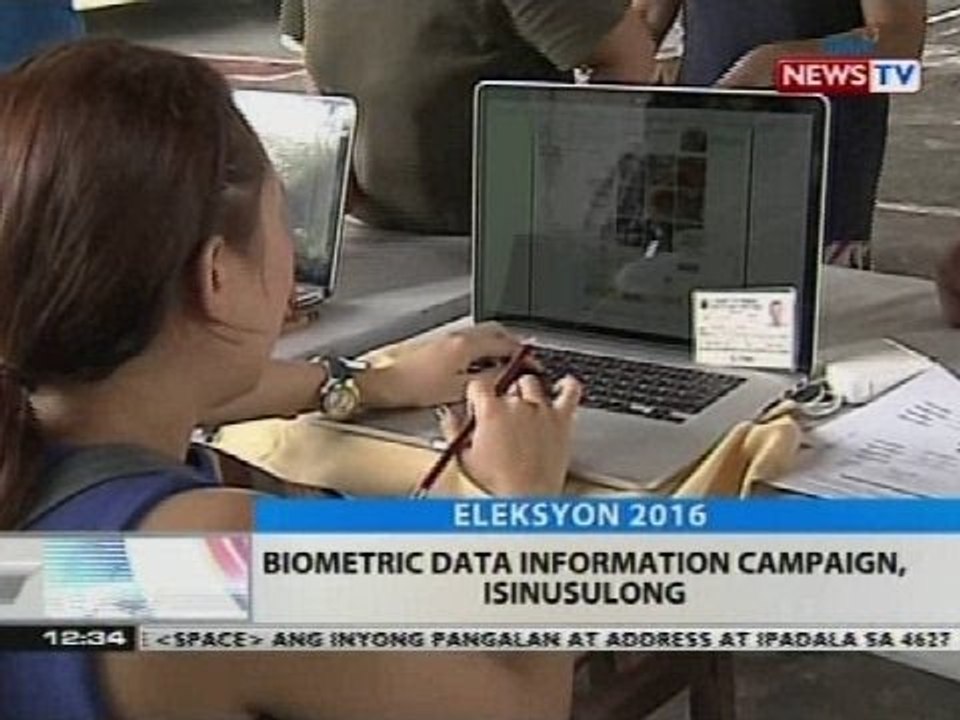 BT: Biometric data information campaign, isinusulong