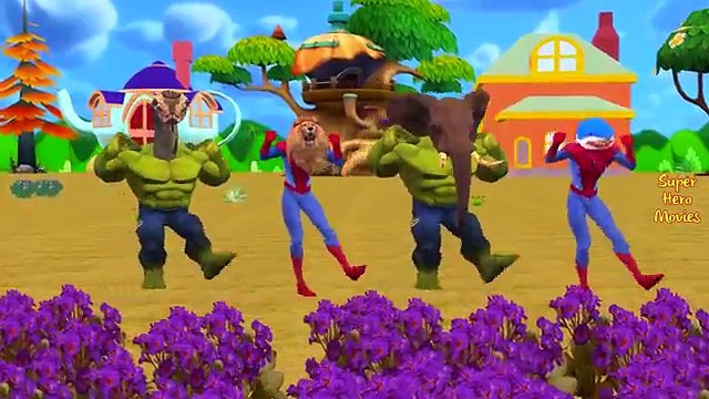 Динозавры Становится Халк Человек-Паук Finger Семья | Халк Животных Finger Семья Потешки