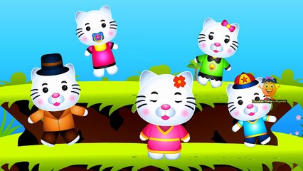 Finger Family Kitty 3D [Finger Family Songs] Cartoon Children Nursery Rhymes For Children