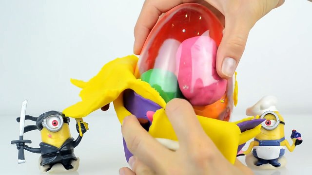 Giant Play doh Minion Egg Minions Despicable Me Surprise Eggs Toys