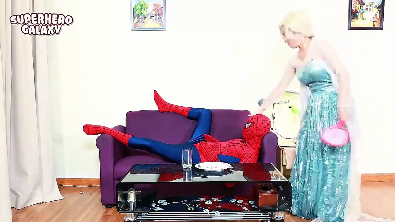 Spiderman & Frozen Elsa FLY to JAIL? w/ Batman Vampire Funny Superhero Video In real life