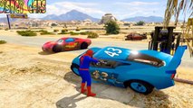 Joker Mend Dinoco Spiderman casts wheel McQueen Funny Songs Children Cartoon