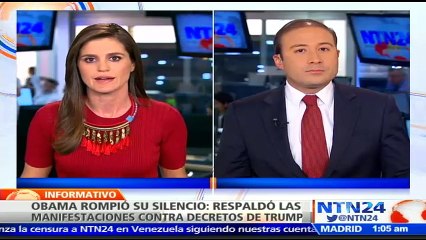 Obama dice estar "alentado" por el compromiso social en EE. UU. contra medidas migratorias de Trump