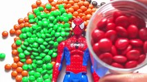 Учим цвета с Человек-паук и М И М | обучающие видео для детей | Спайдермен цвета