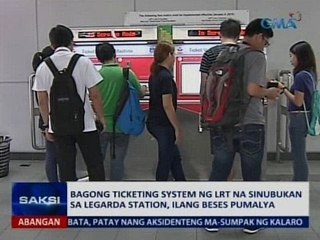 Saksi: Bagong ticketing system ng LRT na sinubukan sa Legarda Station, ilang beses pumalya