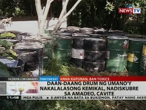 BT: Daan-daang drum ng umano'y nakalalasong kemikal, nadiskubre sa Amadeo, Cavite