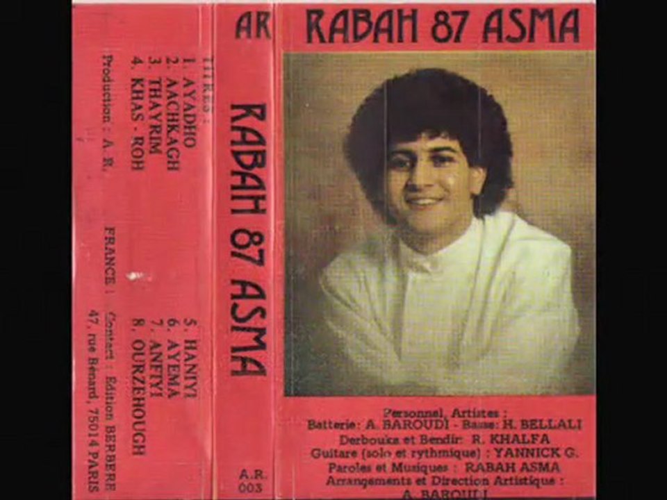 Rabah Asma "Thayrim" 1987 Arezki Baroudi (batterie) Kabyle