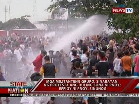 SONA: Mga militanteng grupo, sinabayan ng protesta ang huling sona ni PNoy