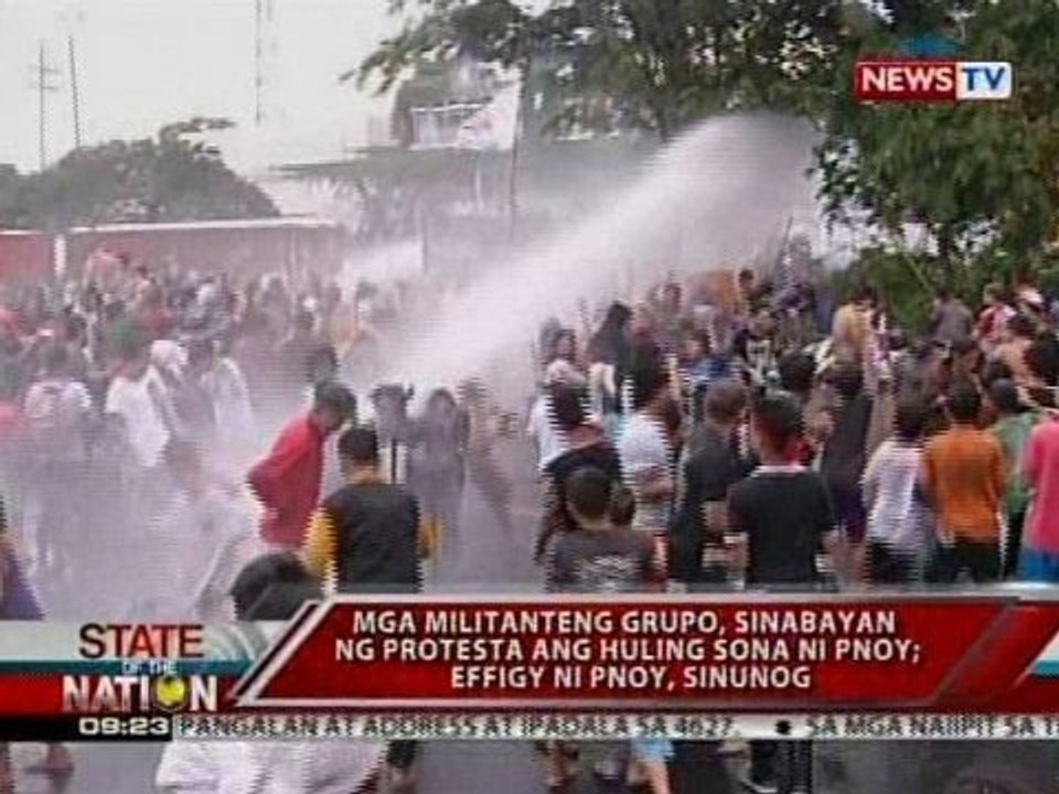 SONA: Mga militanteng grupo, sinabayan ng protesta ang huling sona ni PNoy