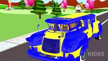 Wheels On The Bus Go Round And Round Rhymes For Kids | 3D Animation Rhymes For Children