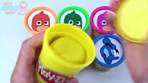 Play Doh Cups PJ MASKS and Donald Duck Disney Learn Colours Surprise Toys Hulk Spiderman Marvel