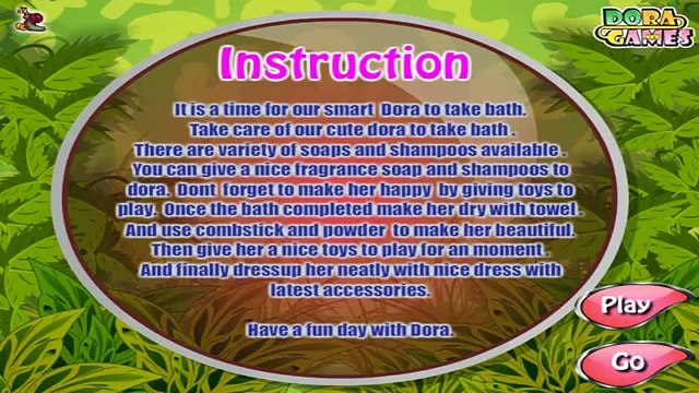 Cute Dora Bathing | Best Game for Little Girls - Baby Games To Play