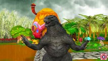 Crocosaurus Vs Godzilla Cartoon Fight | Animals Finger Family Rhymes For Children | Animals Attacks