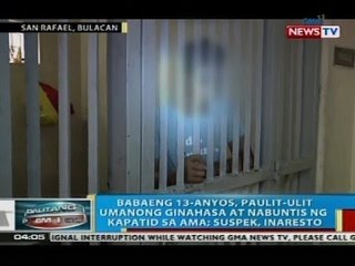 BP: 13-anyos na babae sa Bulacan, paulit-ulit umanong ginahasa at nabuntis ng kapatid sa ama