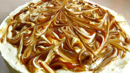 NO BAKE CARAMEL SWIRL CHEESECAKE RECIPE