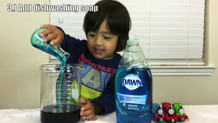Thomas & Friends Trains Science Experiment for Kids , elephant toothpaste, baking soda and vinegar