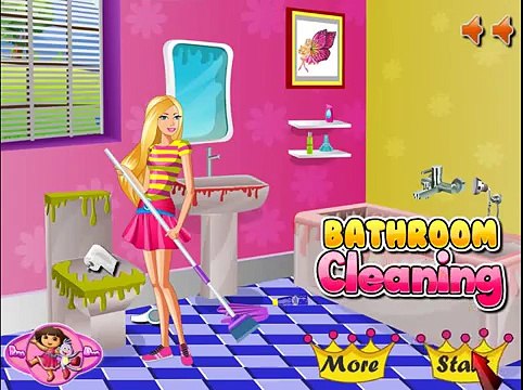 NEW Игры для детей new—Disney Принцесса Барби в ванной—Мультик Онлайн видео игры для девочек