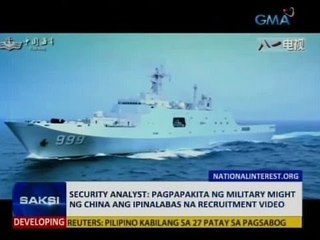 Saksi: Reaksyon ng gobyerno sa video ng China na nagbida ng mga armas